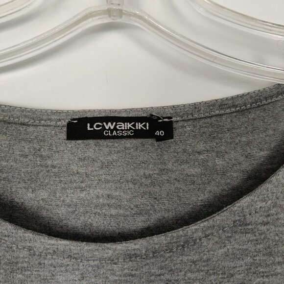 LC Waikiki Women's Short Sleeve Maxi Dress in Silver Gray Size EU 40 Casual - Picture 4 of 12